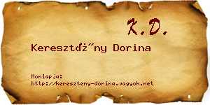 Keresztény Dorina névjegykártya