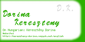 dorina kereszteny business card