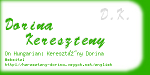 dorina kereszteny business card